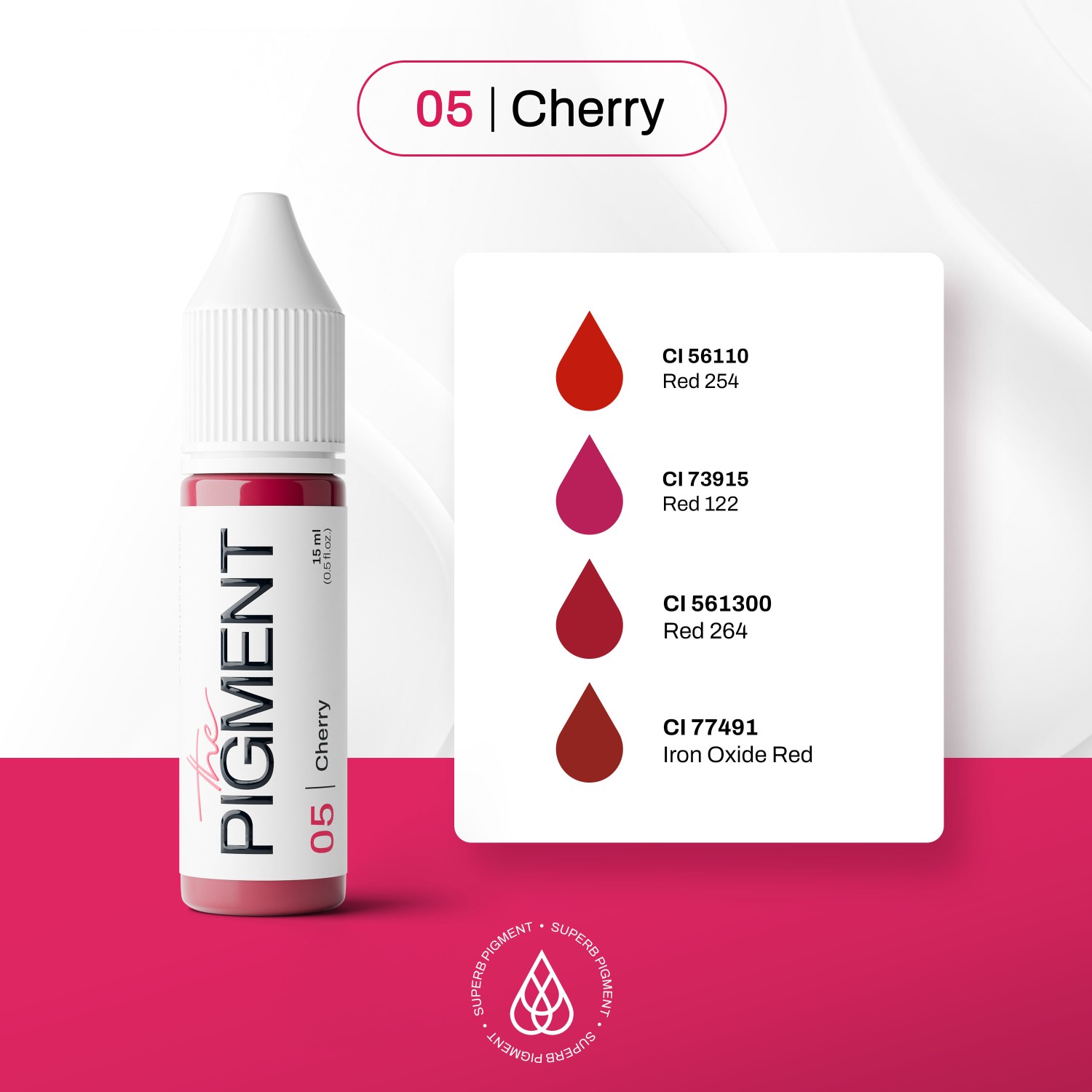 THE PIGMENT ტუჩის პიგმენტი Cherry 15 მლ.